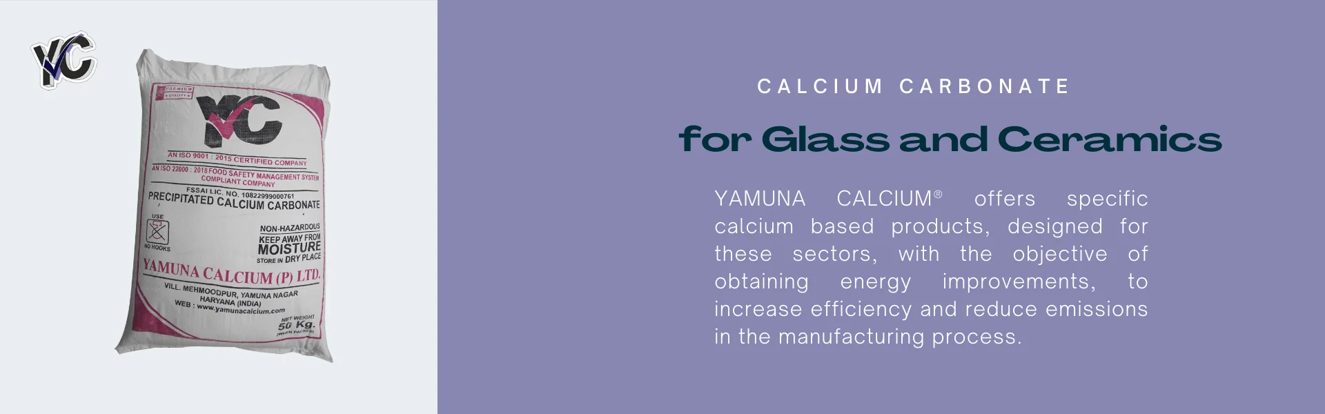 calcium carbonate for glass and ceramics manufacturer in india