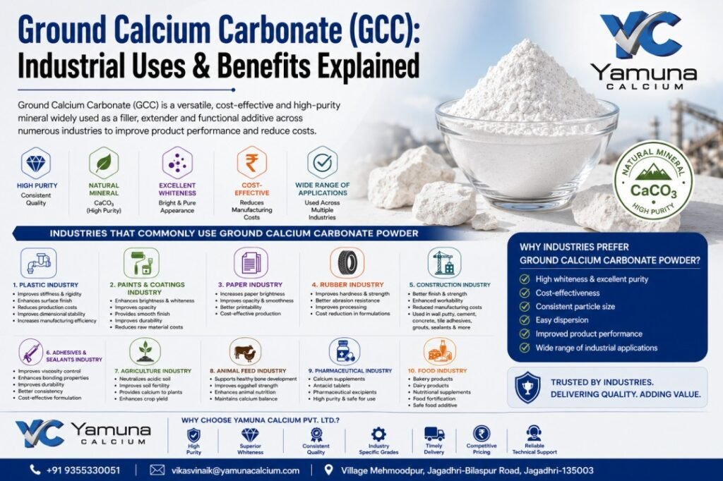 Ground Calcium Carbonate (GCC): Industrial Uses & Benefits Explained